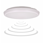 OR-PL-6091WLPMM4 ORNO PLAFOND CERS VADOVAUJAMA 22W BALTA, PC, IP65 JUTIKLIS.MIKROF.JUTIKLIS