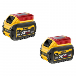 DCB546T2-XJ DEWALT FLEXVOLT 18/54V 6.0/2.0Ah akumuliatorių rinkinys 2 vnt.