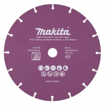 B-53718 MAKITA DIAMANTINIS TARKETAS 230x22,23 mm SEGMENTAS/UNIVERSALUS PELENAS, INOX, PVC, BETONAS, REMONTAS