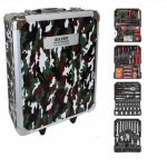 SK-419-02MORO RAKTŲ RINKINYS 419 vienetų / MORO / SIDABRINIS TROLLEY CASE