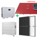 5 kW saulės elektrinė + 12.8 kWh energijos kaupiklis Sungrow