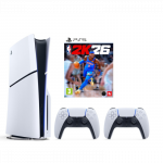 SONY PLAYSTATION 5 SLIM DISC SU DVIEM PULTELIAIS + NBA 2K26