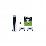 SONY PLAYSTATION 5 DISC 825GB + FC25 + PAPILDOMAS PULTELIS ( ne naujas, bet geros būklės)