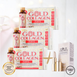 3 Gold Collagen FORTE dėžutės (rekomenduojamas mėnesio kursas) + 25 eur DOVANA Gold Collagen lūpų balzamas. Nemokamas pristatymas. TOP geriamas kolagenas odai, plaukams, nagams