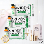 3 Gold Collagen ARTRON EXTREME dėžutės (rekomenduojamas mėnesio kursas) + 25 eur DOVANA Gold Collagen lūpų balzamas. Nemokamas pristatymas. Nr. 1 geriamas kolagenas raumenims, kaulams, sąnariams