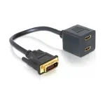 DeLOCK Adapter DVI 25 male > 2x HDMI female
