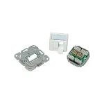 Teleg&auml;rtner Dose AMJ45 UP/50 2 x RJ-45 Kat.6 Class E alpinweiss