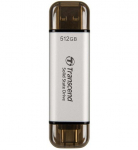 External SSD TRANSCEND ESD310 512GB USB-C USB 3D NAND Write speed 900 MBytes/sec Read speed 1050 MBytes/sec TS512GESD310S