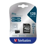 CARD 128GB Verbatim MicroHC Pro Class 10 + Adapter retail