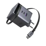 UGREEN X616 100W GaN Fast Charger 2x USB-C 1x USB-A 1x ausziehbares USB-C-Kabel