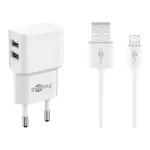 Goobay Apple Lightning Dual Ladeset 2,4 A (wei)