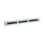Kat.6 Class E 48,26cm 19Zoll-Patchpanel 24P ungeschirmt grau