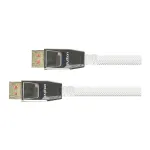 Python DisplayPort 1.4 Kabel Nylongeflecht wei&szlig; 5m
