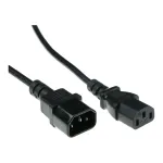 Powercord C13 - C14 black 10 m
