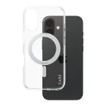 PanzerGlass CARE&trade; by &reg; Case Transparent w. Silver Kickstand & MagSafe iPhone 16 mobile phone case