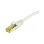 Synergy21 Patchkabel RJ45, CAT6A 500Mhz, 5m, weiss, S-STP(S/FTP), TPE/LSZH(Ultraflex), AWG26, mit CAT7 Rohkabel,