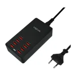 Logilink USB-A charger, 44 W, 8-port, Black