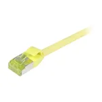 Synergy21 Patchkabel RJ45, CAT6A 500Mhz, 7,5m, gelb, S-STP(S/FTP), slimline rund d=4,5mm, TPE/LSZH(Superflex), AWG28, mit CAT7 Rohkabel,