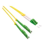 ROLINE LWL-Kabel duplex 9/125m OS2, LSH/LC, APC Schliff, LSOH, gelb, 10 m