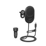 MagGo Magnetic Wireless Car Charger 15W, Black