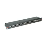 ROLINE Cat.6/Class E 19" Patch Panel, 24 Ports, STP black
