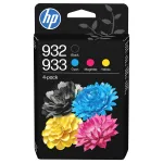 HP 933 4-Pack CMY(3)/932 Black Original Combo ink cartridge