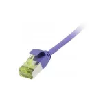 Synergy21 Patchkabel RJ45, CAT6A 500Mhz, 7,5m, lila, U/FTP, slimline rund d=3,8mm, TPE/LSZH(Superflex), AWG32, mit CAT7 Rohkabel,