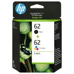 HP 62 2-Pack Tri-color/Black Original Combo ink cartridge