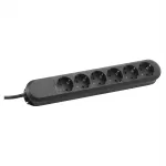 Bachmann SMART 6x Schuko H05VV-F 3G 1.50mm&sup2; 16A/3680W 3m power extension