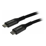 Synergy21 Kabel USB, C(St) => C(St), 3,0m, USB3.2, schwarz(Textil), 20G/5A, 240W, Gen 2x2, E-Marker Chip,