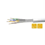Draka Verlegekabel UCHOME SS26, Cat 7, S/FTP, PiMF, wei, 100m Ring