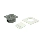 Kat.6A Class EA Dose 2x STP Unterputz waagerecht weiss