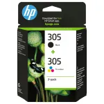 HP 305 2-Pack Tri-color/Black Original ink cartridge