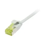 Synergy21 Patchkabel RJ45, CAT6A 500Mhz, 10m, grau, U/FTP, slimline rund d=3,8mm, TPE/LSZH(Superflex), AWG32, mit CAT7 Rohkabel,
