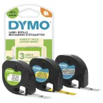 DYMO LetraTag assorted 3 pack label-making tape