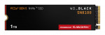 SSD WESTERN DIGITAL Black SN8100 1TB M.2 PCIe Gen5 NVMe 3D TLC Write speed 11000 MBytes/sec Read speed 14900 MBytes/sec WDS100T1X0M