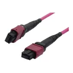 Synergy21 LWL-MTP&reg;-Female Patchkabel OM4 LowLoss(ELite), 12 Faser, Typ B crossed, erika-violett, 10m