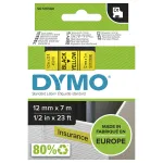 DYMO D1 Standard - Black on Yellow - 12mm label-making tape