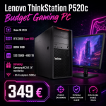 Mėnesio Pasiūlymas &ndash; Lenovo ThinkStation P520c: Intel Xeon W-2123, RTX 2060 Super 8GB, DDR4 16GB, 250GB SSD + 1TB HDD, Windows 10 (+ dovanos)