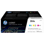 HP 304A 3-pack Cyan/Magenta/Yellow Original LaserJet Toner Cartridges toner cartridge