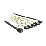 DeLOCK 1m, Mini SAS HD SFF-8643/4xSATA 7p