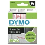 DYMO D1 Standard - Red on White - 12mm label-making tape