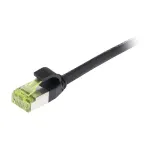 Synergy21 Patchkabel RJ45, CAT6A 500Mhz, 10m, schwarz, S-STP(S/FTP), slimline rund d=4,5mm, TPE/LSZH(Superflex), AWG28, mit CAT7 Rohkabel,