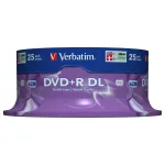 Verbatim DVD+R Double Layer 8x Matt Silver 25pk Spindle