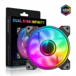 Gamemax Case Fan   DUAL RING INFINITY BK   Black