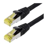 helos Patchkabel Cat 6a S/FTP RJ45 schwarz 10m AWG26/7 LSZH GHMT