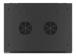 LANBERG Wall mount cabinet 19inch 12U 600x450 steel doors black flat pack