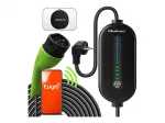 QOLTEC 52434 Mobile EV Electric Car Charger with 2in1 Type 2 Adjustment 3.5kW 230V LCD LED 5m