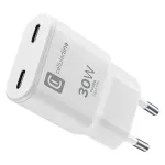 Cellularline GAN Wall Charger 2xUSB-C 30W PD