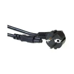 Powercord mains connector Schuko CEE 7/7 male (angled) - C5 IEC 60320 black 10 m